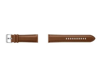 Samsung ET-SLR84, Band, Brun, Samsung, Galaxy Watch, Galaxy Watch3, Ægte læder, Sølv