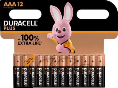 Duracell Plus Power AAA-batterier (12pk)