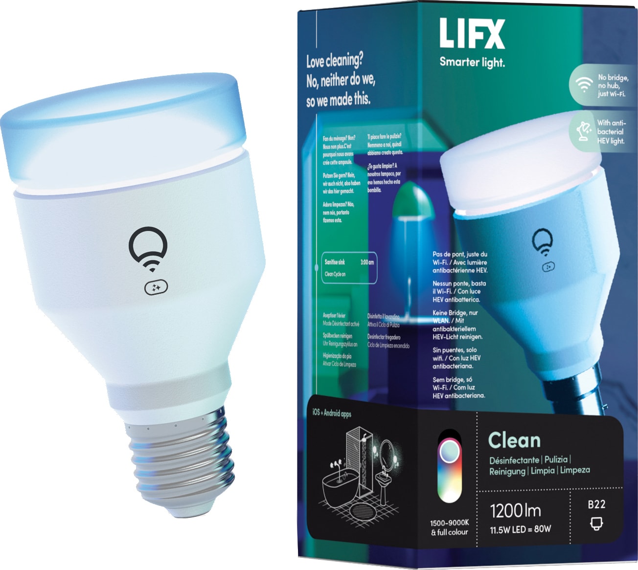 Lifx Clean LED-pære E27 thumbnail