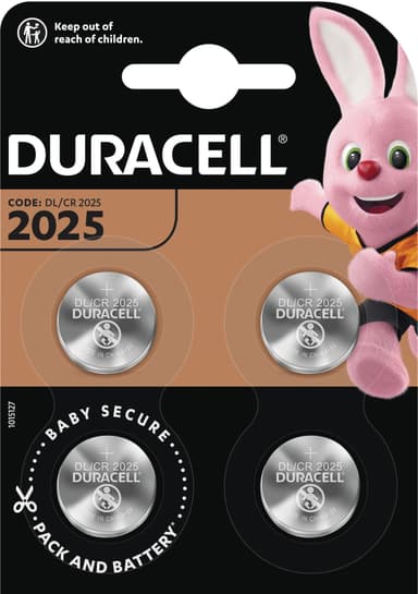 Duracell CR2025 batteripakke DUR20164P (4 stk)