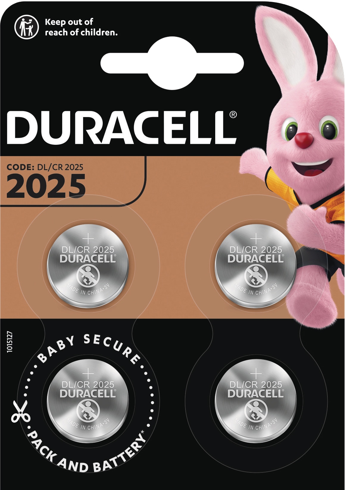 Duracell CR2025 batteripakke DUR20164P (4 stk) thumbnail