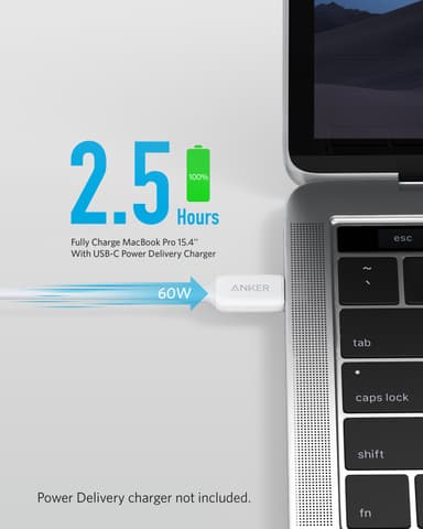 Anker PowerLine III USB-C til USB-C 2.0 kabel 1,8m (hvid)