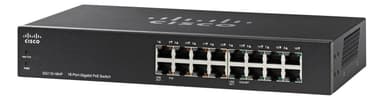 Cisco Small Business Gigabit PoE Switch 16-port (8xPoE), desktop, sort