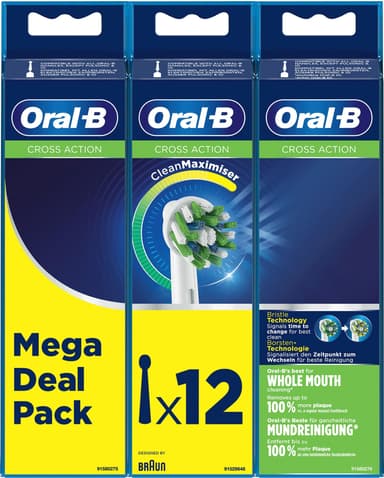 Se Oral B Cross Action tandbørstehoveder 374251 hos Elgiganten