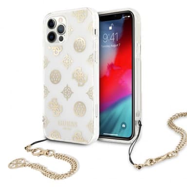 Guess iPhone 12 Pro Max Cover Chain Peony Guld