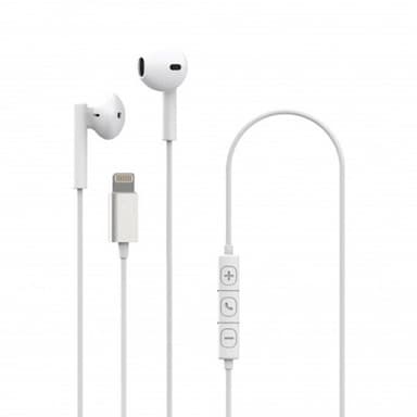 Høretelefoner Button Type Headset Lightning Hvid