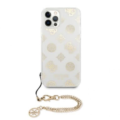 Guess iPhone 12 Pro Max Cover Chain Peony Guld