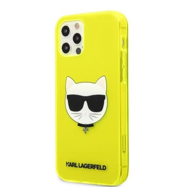 Karl Lagerfeld iPhone 12/iPhone 12 Pro Cover Choupette Fluo Gul