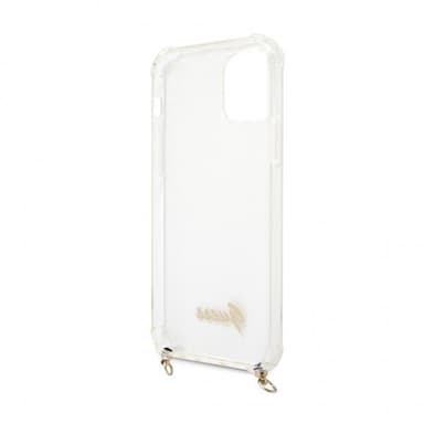 Guess iPhone 12/iPhone 12 Pro Cover Chain & Script Guld Klar