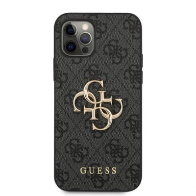 Guess iPhone 12 Pro Max Cover Metal Logo Grå