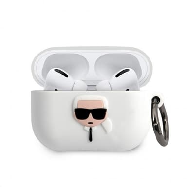 Karl Lagerfeld AirPods Pro Cover Iconic Karl Hvid