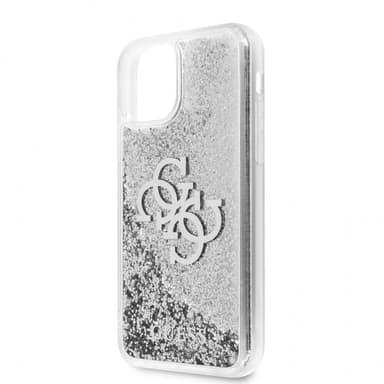 Guess iPhone 11 Cover Liquid Glitter Sølv Klar