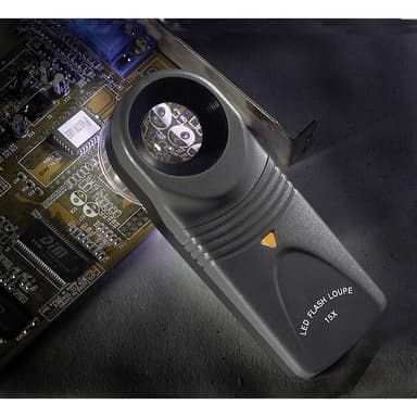 TOOLCRAFT 1303080 Håndlup med LED-belysning Forstørrelsesfaktor: 15 x Linsestørrelse: (Ø) 20 mm