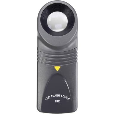 TOOLCRAFT 1303080 Håndlup med LED-belysning Forstørrelsesfaktor: 15 x Linsestørrelse: (Ø) 20 mm