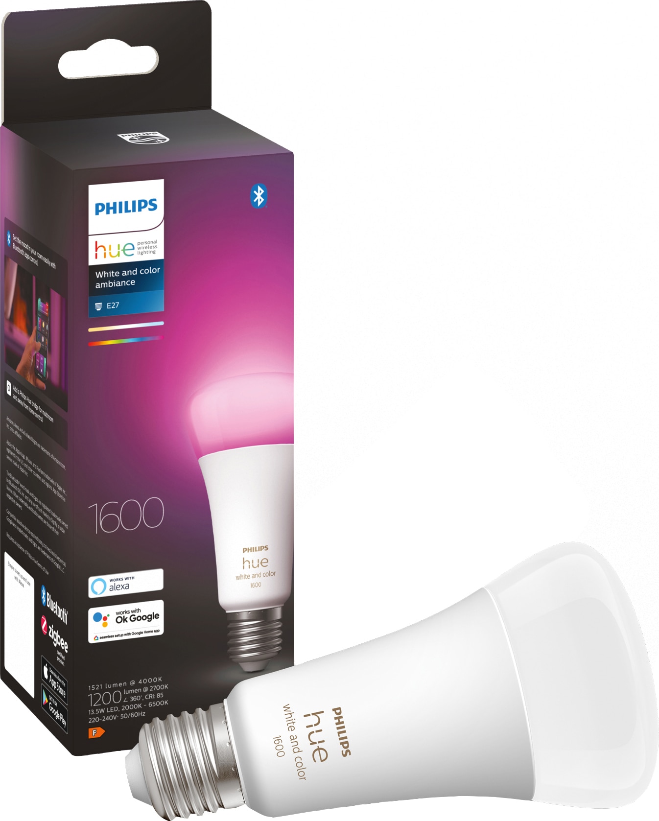 Philips Hue White and Color LED pære A67 E27 929002471601 thumbnail