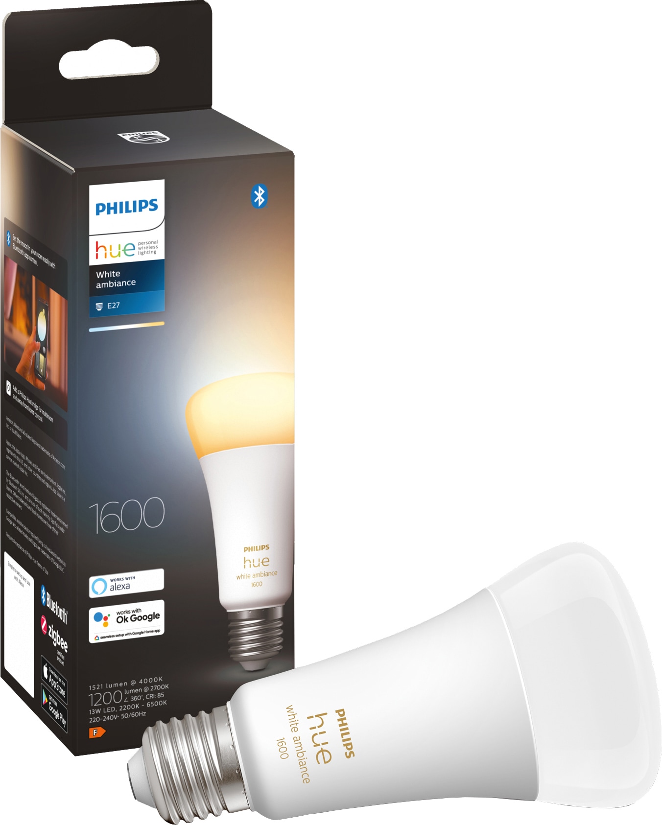 Philips Hue White ambience LED pære E27 929002471901 thumbnail