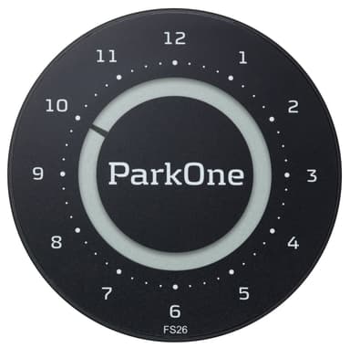 ParkOne 2 parkeringsskive - kulstof sort