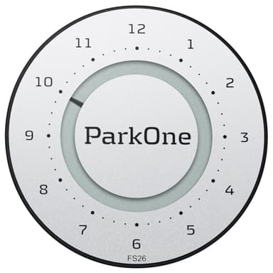 ParkOne 2 parkeringsskive - titanium sølv