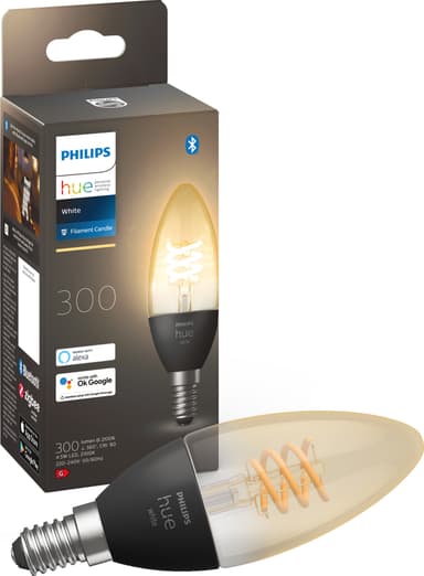 8: Philips Hue White Filament E14 B39 Kertepære - 1-Pak