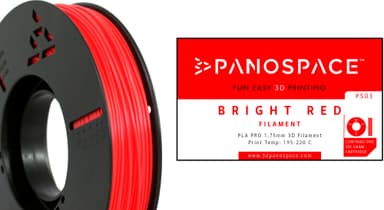 Panospace filament til 3D-printer (rød)