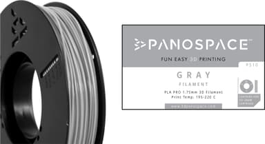 Panospace filament til 3D-printer (grå)