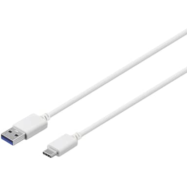 Sandstrøm USB A-C kabel 1,2 m - hvid