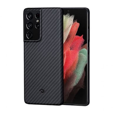 Pitaka Samsung Galaxy S21 Ultra Cover MagEZ Case Sort/Grå Twill