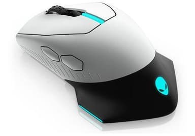 Dell Alienware AW610M Trådløs kablet optisk, Gamingmus, 2 år, Lunar Light
