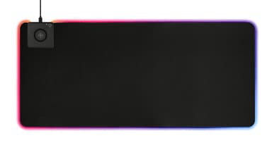 DELTACO GAMING DMP320 RGB-musemåtte, hurtig trådløs opladning, 900x400x4mm