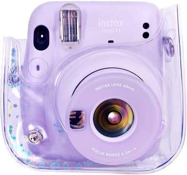 Kamerataske Instax Mini 8/9/11 Gennemsigtig lilla