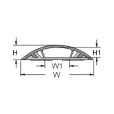 TRU COMPONENTS kabelbro 1592917 PVC Brun Antal kanaler: 1 1000 mm Indhold: 1 stk