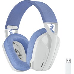 Logitech G435 LIGHTSPEED trådløst gaming headset (hvid)