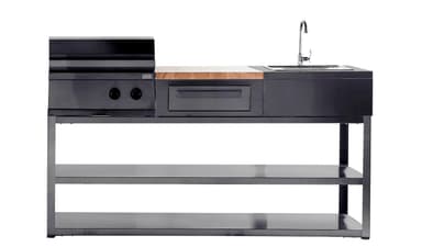 Nordic Line Sort  Udekøkken Integreret gasgrill (2 blus)