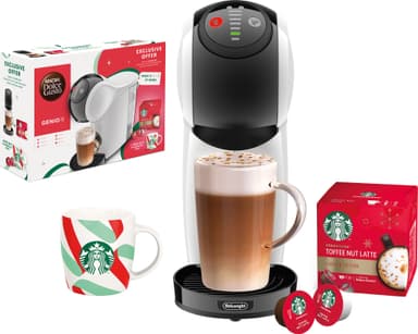Nescafé Dolce Gusto Genio S kapselmaskine bundle-pakke (hvid)