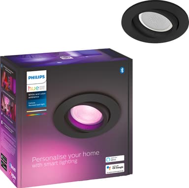 16: Philips Hue Centura Indbygningsspot Rund - Sort