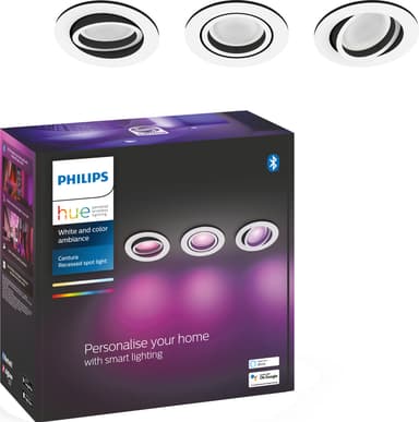 Se Philips Hue Centura forsænket spotlys 3x 5,7W (hvid) hos Elgiganten