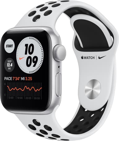 Apple Watch Nike SE 40 mm GPS (Silver Alu/Platinum Black sportsbånd)