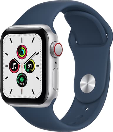Apple Watch SE 40 mm LTE (Silver Alu/Abyss Blue sportsbånd)