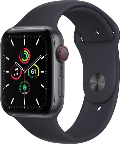Apple Watch SE 44 mm LTE (Space Gray Alu/Midnight sportsbånd)