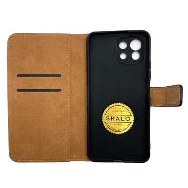 SKALO Xiaomi Mi 11 Lite Flip Cover m. Pung i Ægte Læder - Lyserød