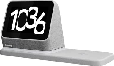 Lenovo Smart Clock 2 med Qi trådløs opladningsplade (grå)
