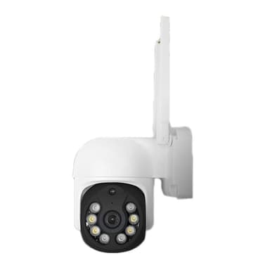 Overvågningskamera PTZ Wifi udendørs kamera Hvid