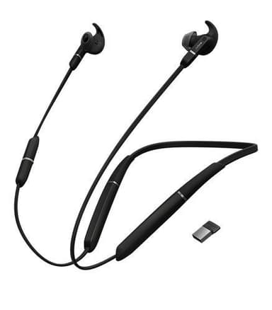 Jabra Evolve 65e UC & Link 370, Headset, I ørerne, Halsbånd, Kontor/Callcenter