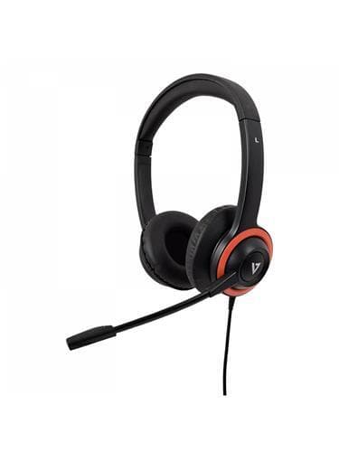 V7 HU540E, Headset, Headset, Kontor/Callcenter, Sort, Rød, Sort, Kina