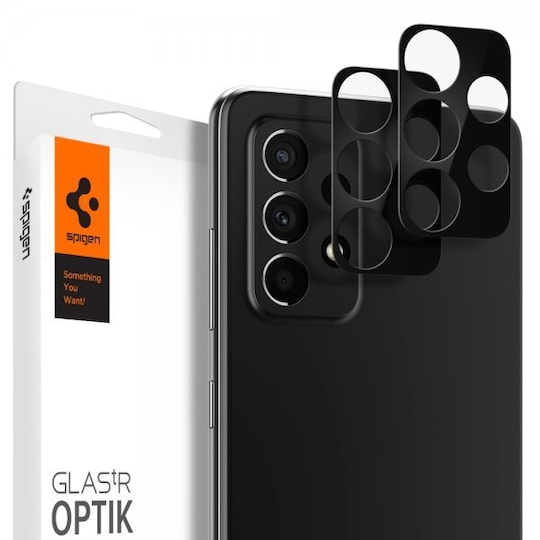 Spigen Samsung Galaxy A52/A52s 5G Kameralinsebeskytter Glas.tR Optik 2-pack Sort