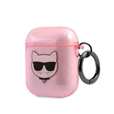 AirPods Cover Choupette Glitter Lyserød