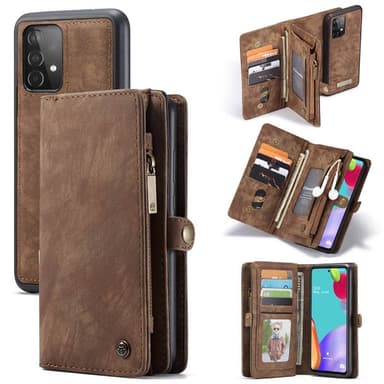 Multi-Wallet CaseMe 11-kort Samsung Galaxy A52s 5G  - brun