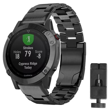 Armbånd titanium Garmin Fenix 5 - Sort