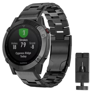 Produktion Minister gallon Armbånd titanium Garmin Fenix 5 - Sort | Elgiganten