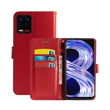 Wallet Cover 3-kort Realme 8  - rød